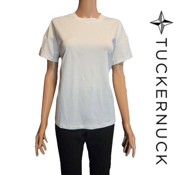 Tuckernuck White Short Sleeve Ryan Boyfriend Tee NWT Small - Picture 1 of 8